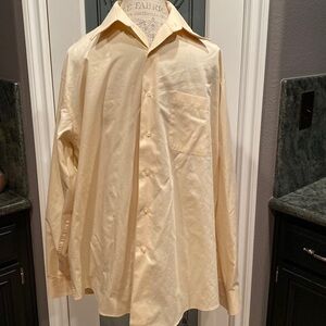 Valerio Garati yellow dress shirt size Large 16-16.5” neck